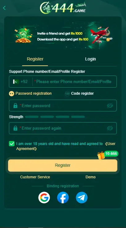 c444 Game Registeration